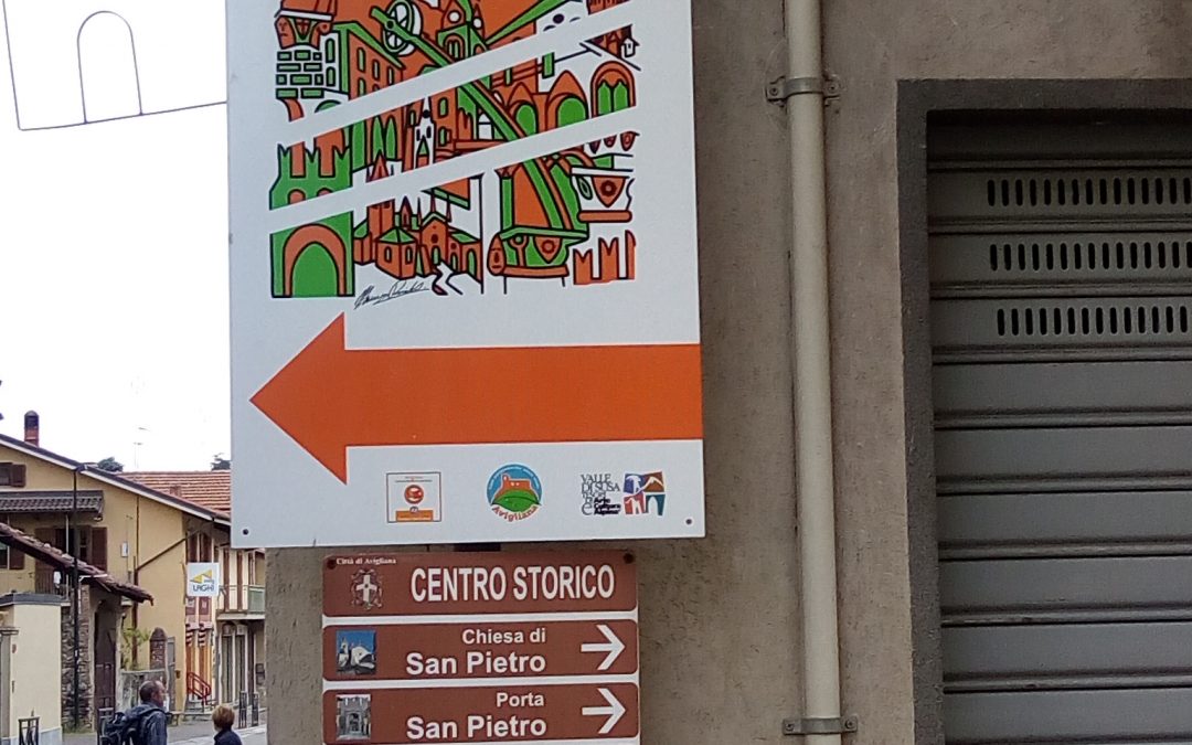 Maurizio Rivetti: scelta una sua opera come icona del centro storico di Avigliana