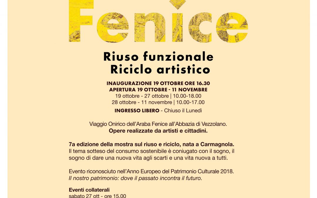 Venerdì 19 ottobre alle ore 16.30 inaugurazione dell’Araba Fenice all’Abbazia di Vezzolano